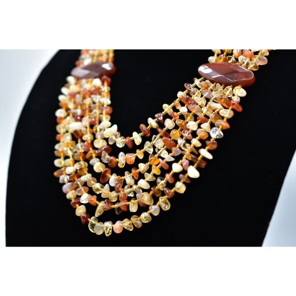 Alexander Kalifano Necklace NWT Natural Gemstone Statement Heavy Layered Bin3 - Picture 2 of 12